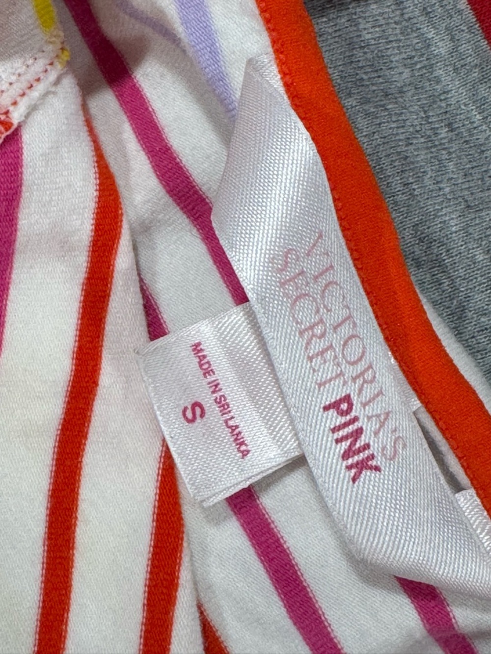 VS PINK VINTAGE RAINBOW STRIPED SLEEP LOUNGE SET - Picture 5 of 6
